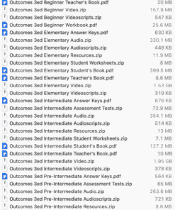 Outcomes 3e list