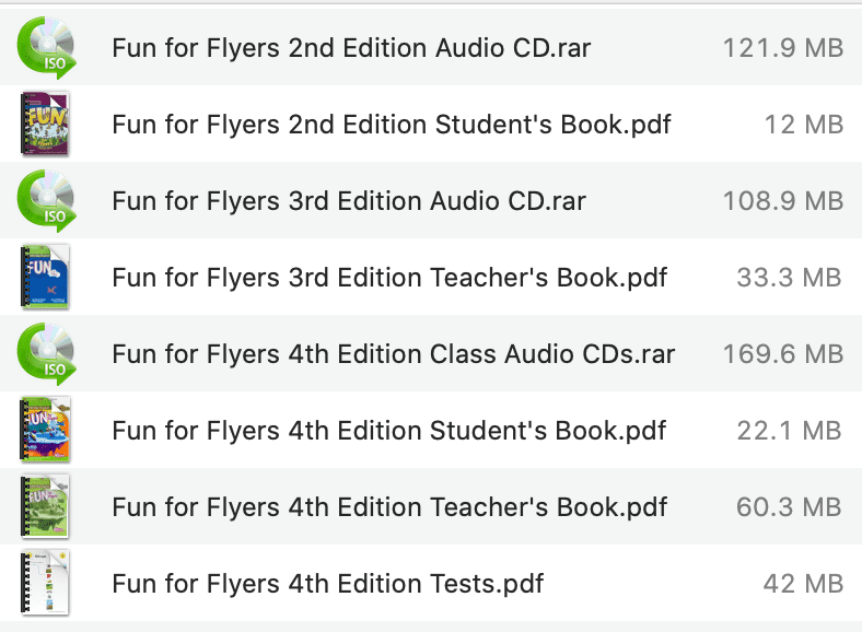 Fun for Flyers list