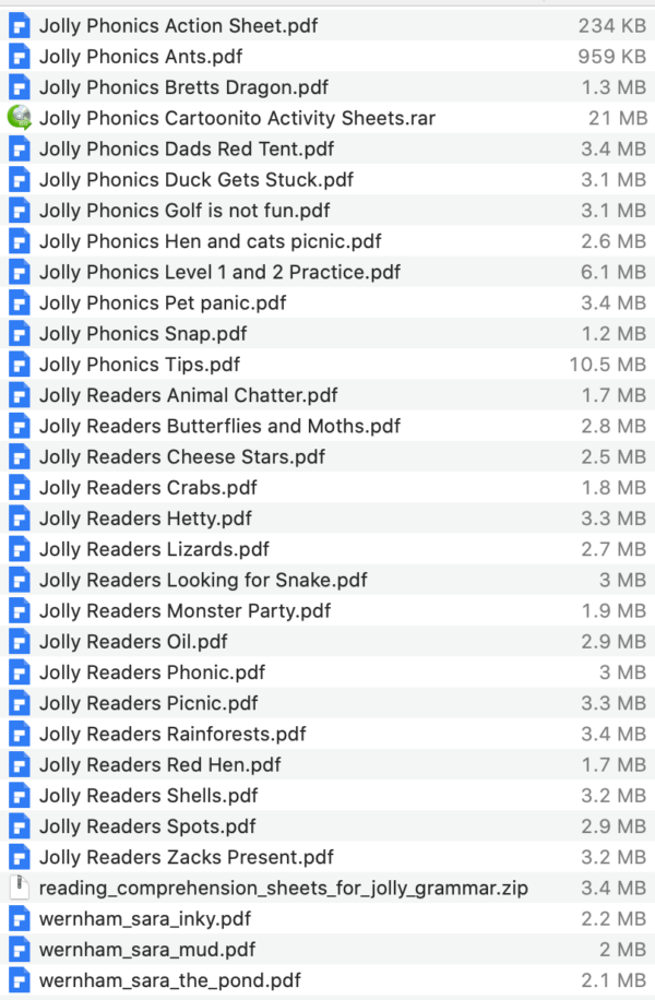 Jolly Phonics Readers