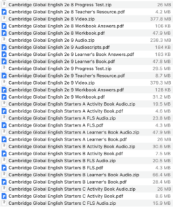 Cam Global English list 2