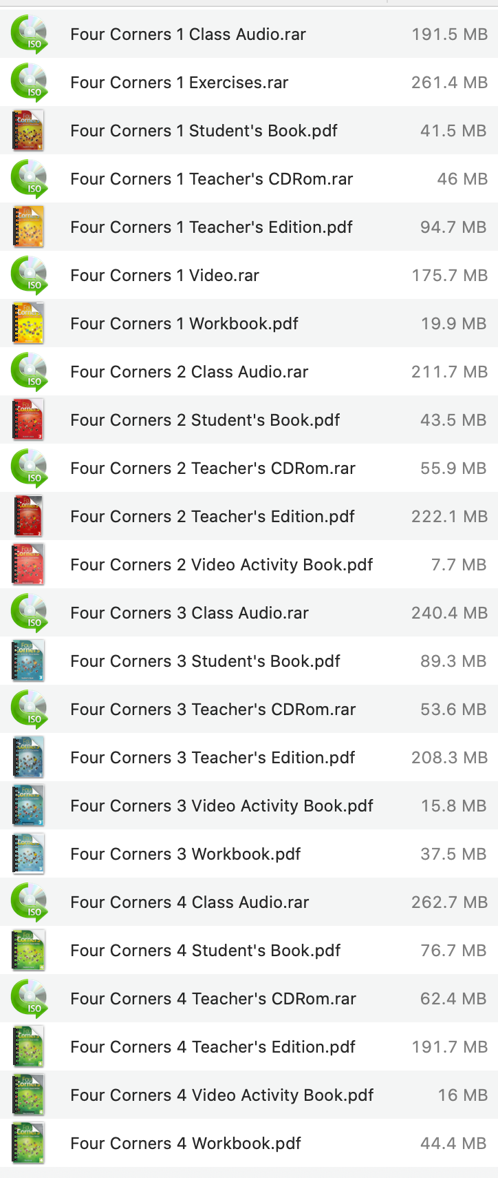 Download Ebook Cambridge Four Corners Level 1234 Pdf Audio Video full
