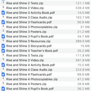 Rise and Shine list 2