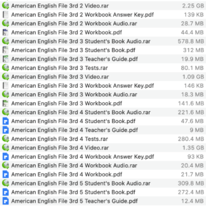 Download Oxford American English File Third Edition (6 Levels) Pdf Audio Video 2021