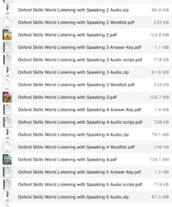 Oxford Skills World Listening with Speaking list