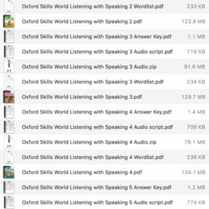 Oxford Skills World Listening with Speaking list