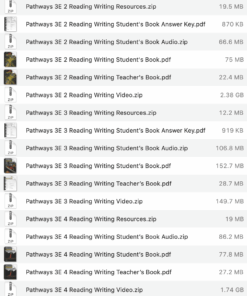 Pathways 3E list
