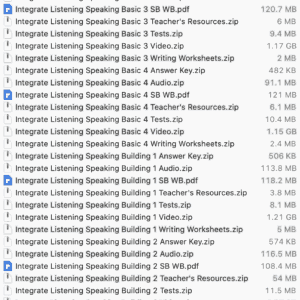 Integrate Listening Speaking list