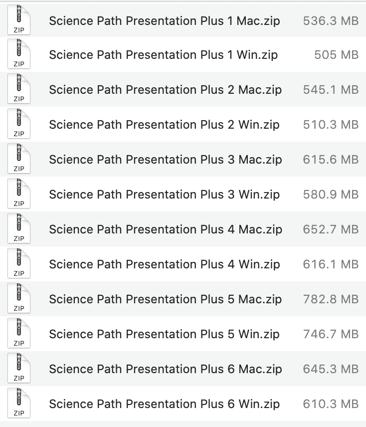 Science Path list