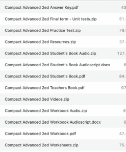 Compact Advanced 2nd Edition list