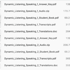 Dynamic Listening & Speaking list