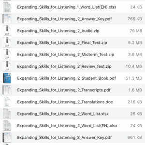 Expanding Skills for Listening list