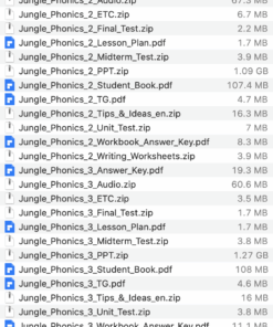 Jungle Phonics list