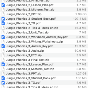 Jungle Phonics list