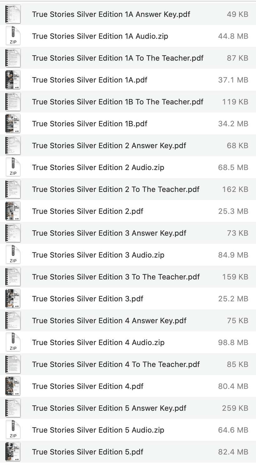 True Stories list