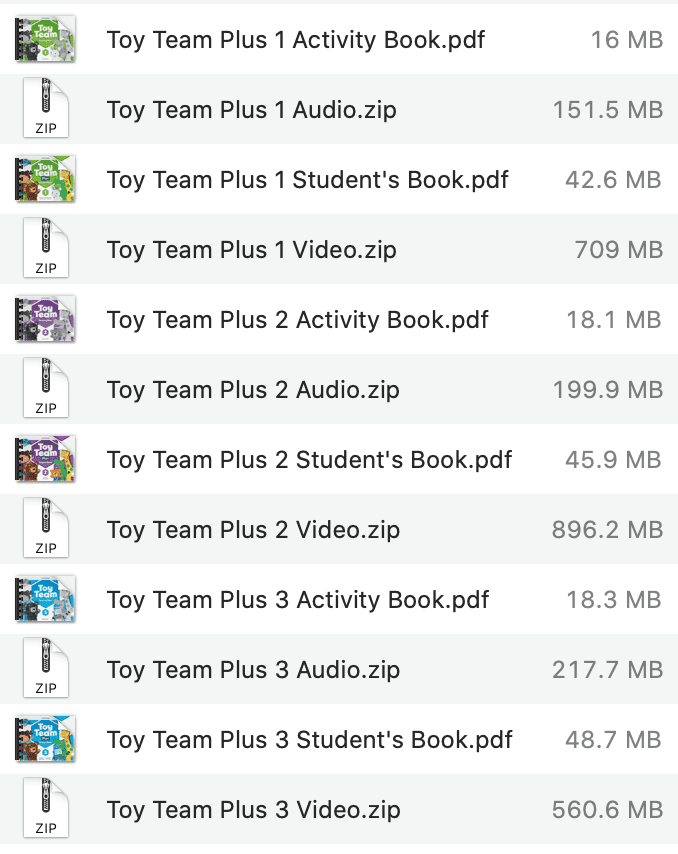 Toy Team Plus list