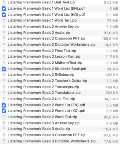 Listening Framework Basic list